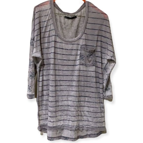 Luv4Anouka Tops - Gray and blue patterned t-shirt by Luv4Anouka